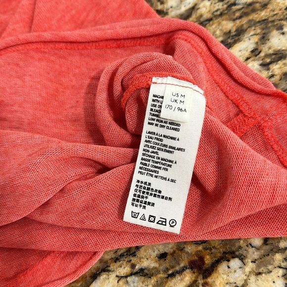 Free People We The Free Relaxed Fit Poppy Color Cassidy Tee Size M - Picture 6 of 9